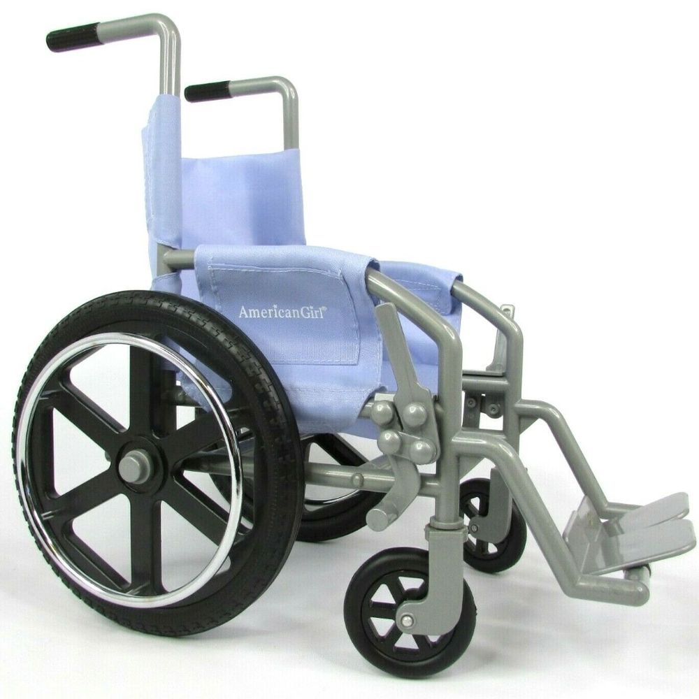 American Girl Doll Wheelchair - Silver and Blue